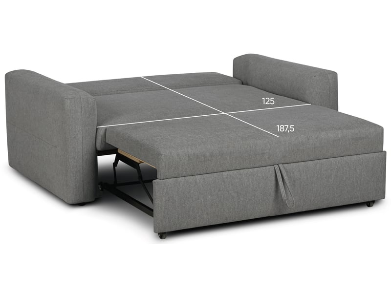  Canape droit convertible gris 2 places  - Conforama I