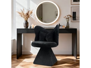 Chaise pivotante papillon, fauteuil d’appoint, chaise coiffeuse, tissu chenille, salon chambre bureau