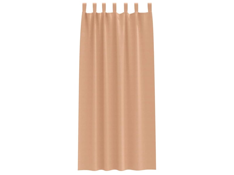  Lot de 2 rideaux occultants, rideaux black-out avec anneaux marron clair 225 x 140 cm cf44689  - Conforama D