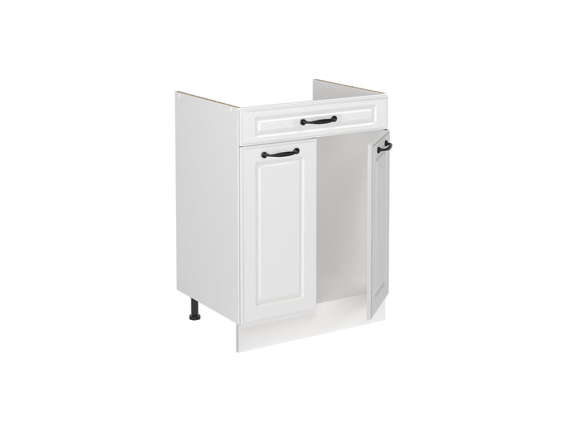  Vicco meuble bas sous-évier, blanc campagneblanc, 60cm sans plan de travail  - Conforama C