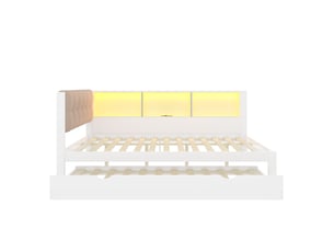 Lit banquette 140x200 cm coloris blanc