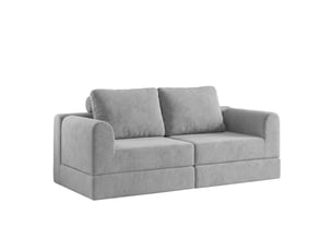 Canapé droit compressé convertible <strong>REDOM</strong> <strong></strong> 2 places Tissu