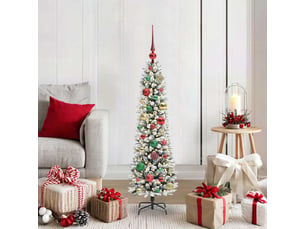 Sapin de noël artificiel, arbre de noël blanc 120 cm pvc, métal et plastique shl6878