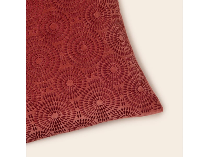  Housse de coussin en velours brodé de fil coton  solaya 26429 - Conforama B