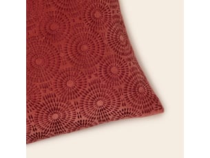 Housse de coussin en velours brodé de fil coton  solaya