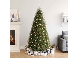 Set de boules de noël avec pic et 150 led 60 pcs doré rose