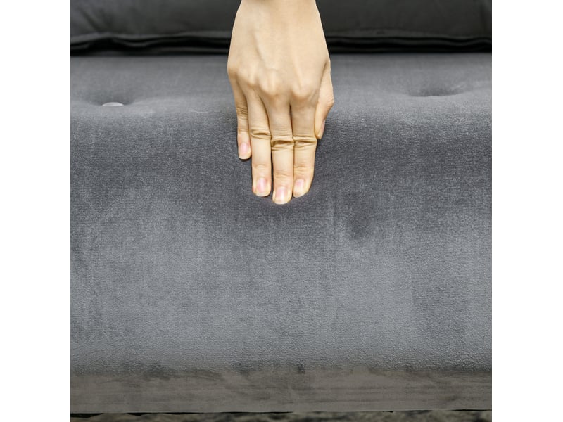  Fauteuil convertible 72x78x79 cm avec dossier réglable, fonction lit, gris  - Conforama C