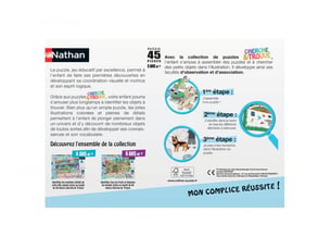 Nathan puzzle cherche et trouve 45 pieces au zoo