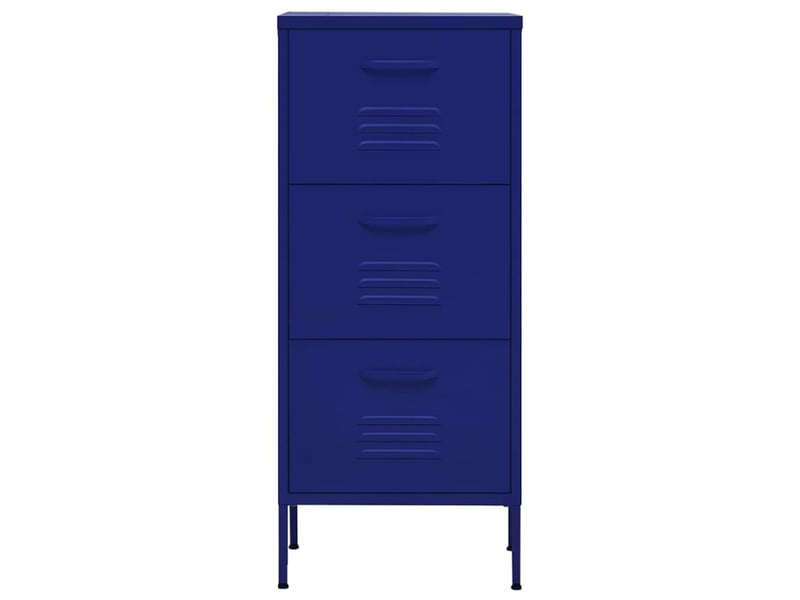  Armoire de rangement, rangement bureau bleu marine 42,5x35x101,5 cm acier shl2452  - Conforama C