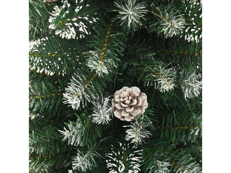  Sapin de noël artificiel, arbre de noël mince avec support 210 cm pvc  - Conforama E