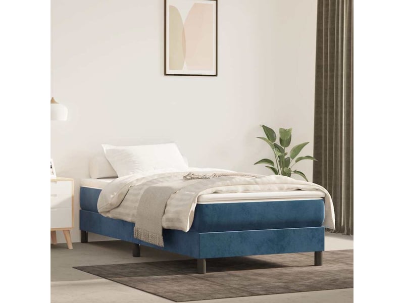 Matelas de lit à ressorts ensachés fermeté moyenne bleu foncé 100x200x20 cm - Conforama B