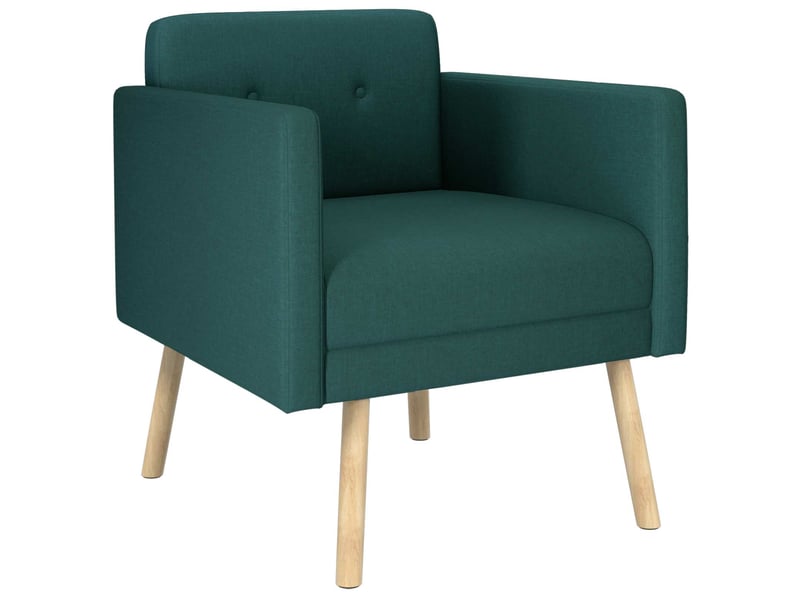 Vidaxl fauteuil d'appoint vert foncé tissu - Conforama D