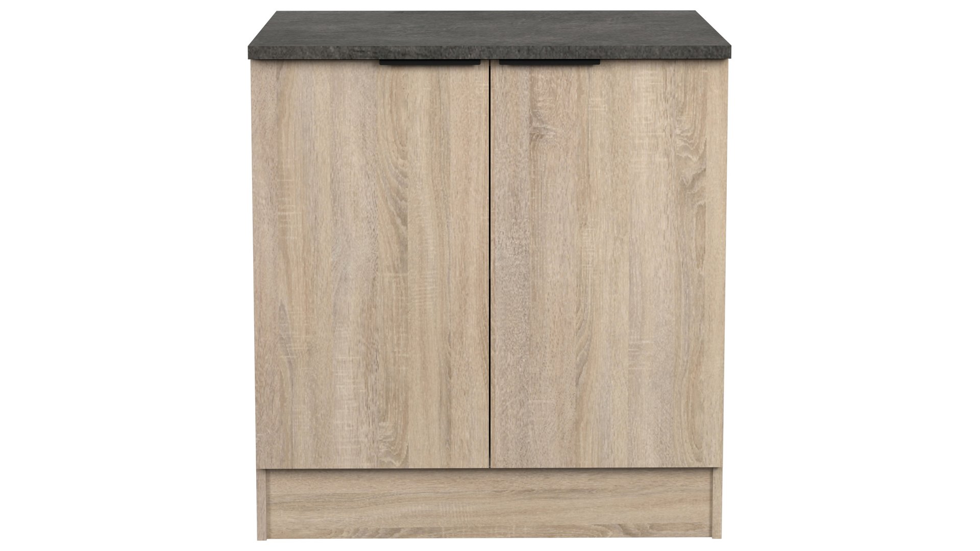 Meuble bas de cuisine 80 cm 2 portes FUMAY 2 coloris bois clair bois clair 86 Conforama