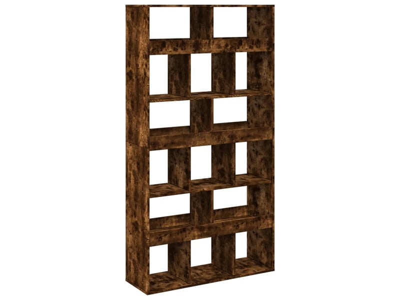  Cloison bibliothèque, meuble de rangement chêne fumé bois d'ingénierie shl5376  - Conforama A