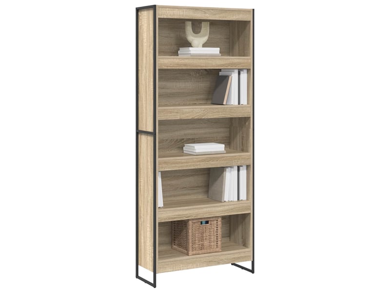 Bibliothèque, armoire à livres 80 x 30 x 189,5 cm bois d'ingénierie sonoma - Conforama C