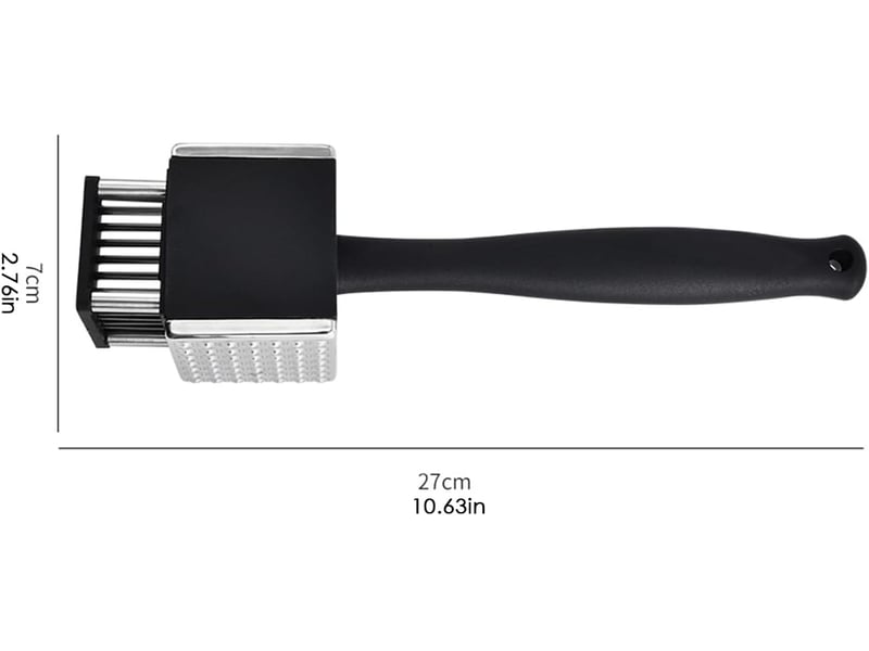  Marteau à viande attendrisseur outil de cuisine 2-en-1 en acier inoxydable,attendrisseur compact portable - pour préparation de viandes maison NO Commercial reference - Conforama E