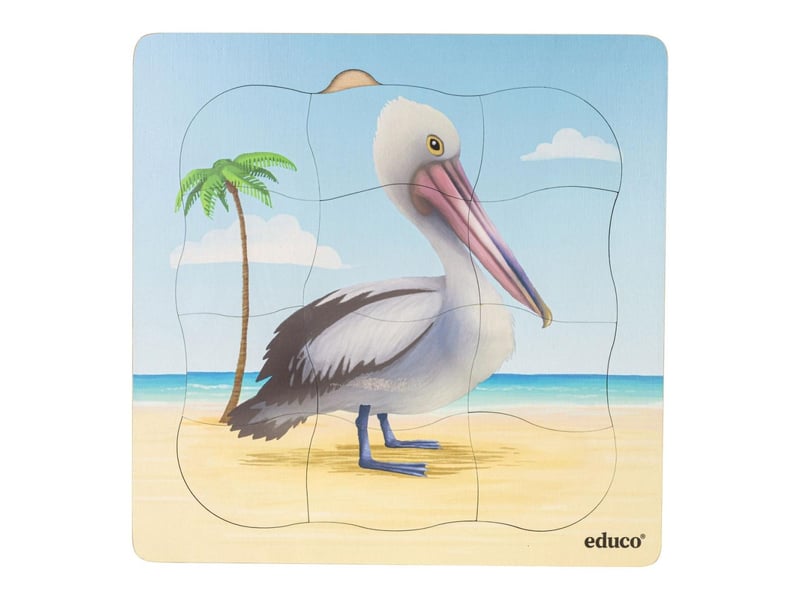  Educo sur la plage - le pélican pousse  31 pièces de puzzle 8719924064747 - Conforama C