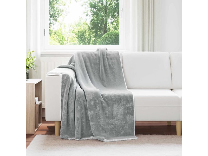  Plaid canapé gris 130x150 cm 1 kg polaire  - Conforama B