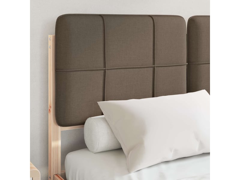 Lit double- lit adulte -  cadre de lit avec tête de lit rembourrée taupe 120 x 190 cm  - Conforama B