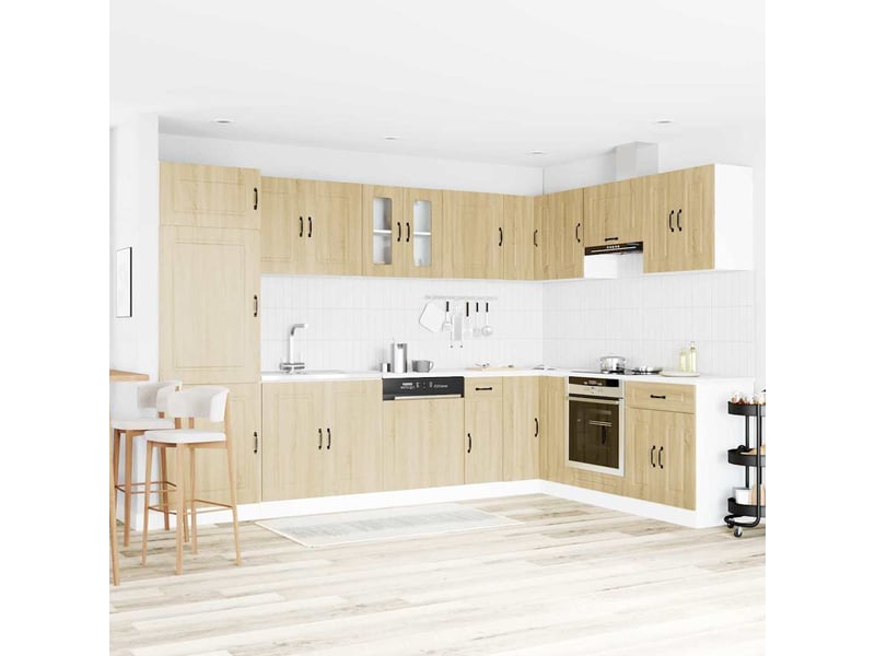  Meuble de rangement, armoire de cuisine kalmar chêne sonoma 80x46x81,5cm  - Conforama B