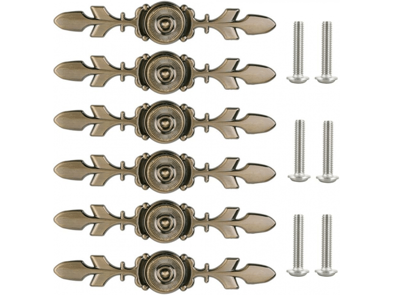  6 pièces de bouton de commode, bouton de porte, bouton de tiroir, bouton de meuble, boutons d'armoire vintage, bouton de porte vintage, boutons  - Conforama E