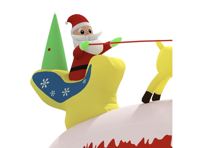 Décoration gonflable de père noël et renne avec led 145 cm  - Conforama E