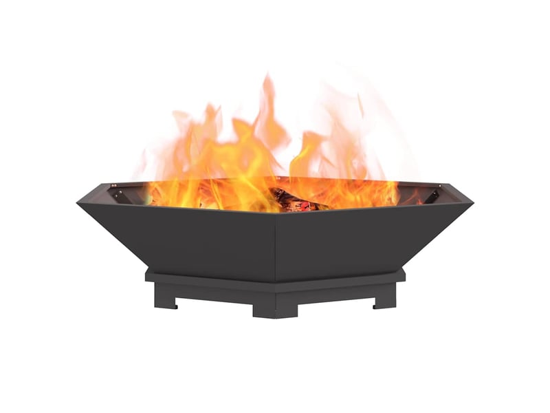  Brasero exterieur, foyer camping noir 100x100x28 cm acier patiné  - Conforama C