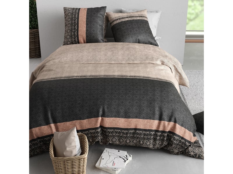  Parure de lit 220x240 cm coton lilas PD25959 - Conforama D