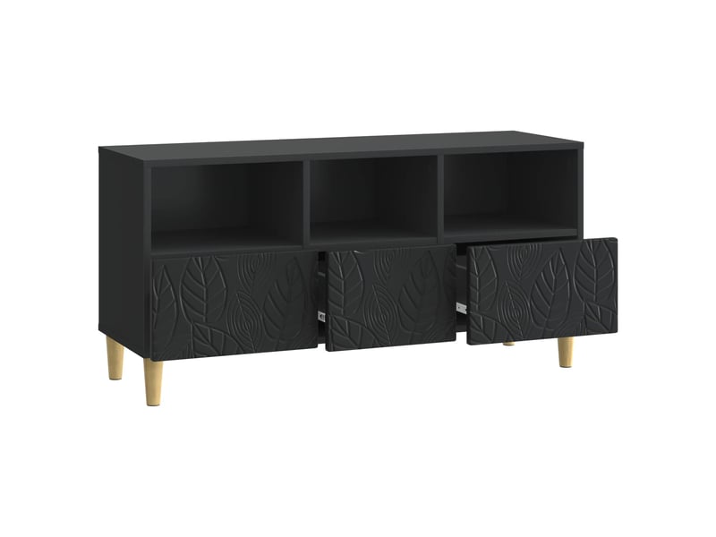  Meuble tv - banc tv - meuble de rangement 102 x 34,5 x 50 cm noir bois d'ingénierie  - Conforama D