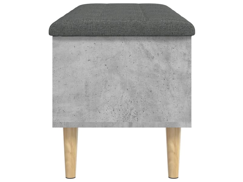  Banc chambre, banc de rangement gris béton 102x42x46 cm bois d'ingénierie  - Conforama E