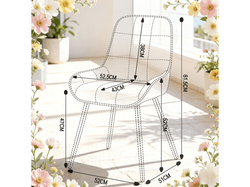  Chaise de cuisine 4 pièces siège rembourré assise haute rembourrée chaise fonctionnelle  - Conforama C