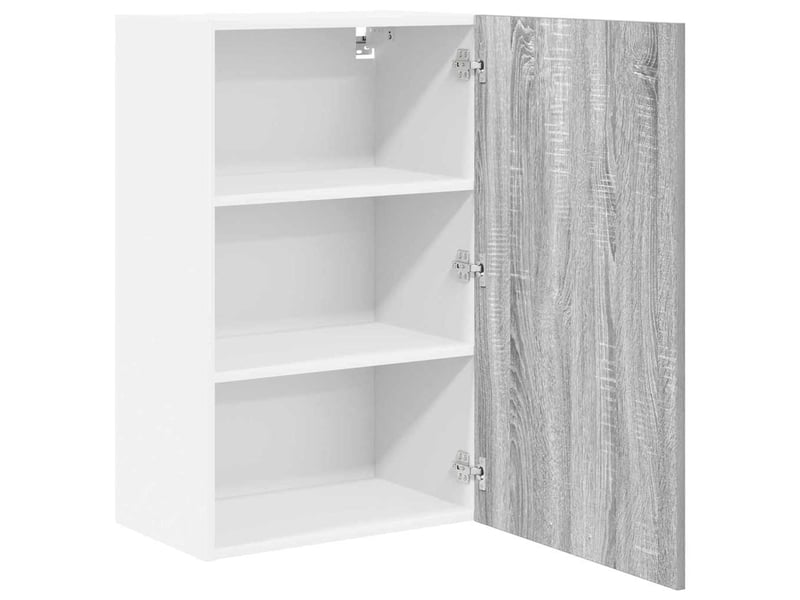  Meuble de rangement | armoire suspendue gris sonoma et blanc 50 x 31 x 80 cm  - Conforama E
