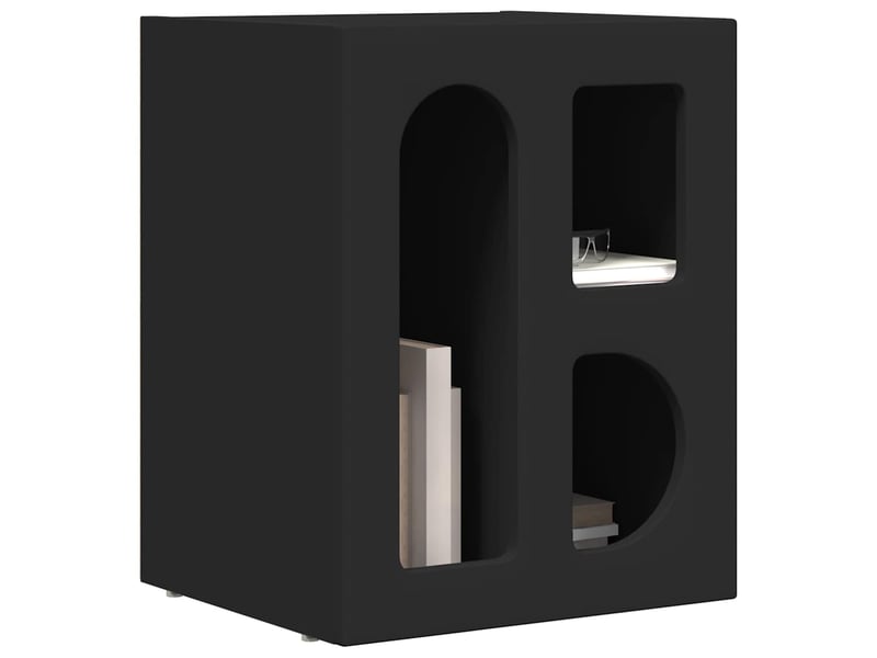  Table de chevet - cabinet de chevet - table de nuit elst noir 40 x 35 x 50 cm bois d'ingénierie  - Conforama B