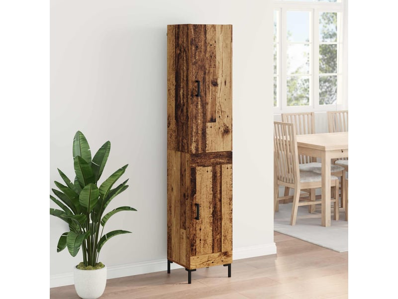 Buffet - haut armoire bois ancien 34,5 x 34 x 180 cm bois d'ingénierie - Conforama D