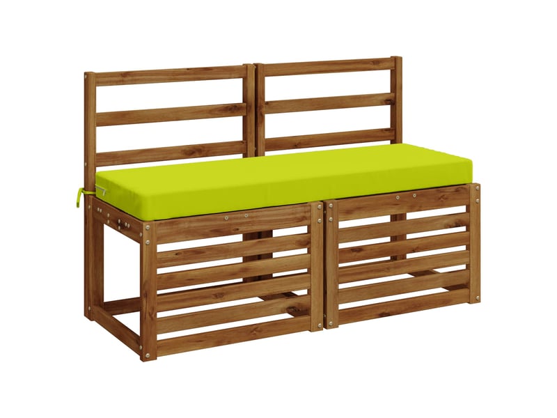Lot de 2 coussins de banc, coussins d'assise soest 100 % polyester vert vif. Cf57608 - Conforama C