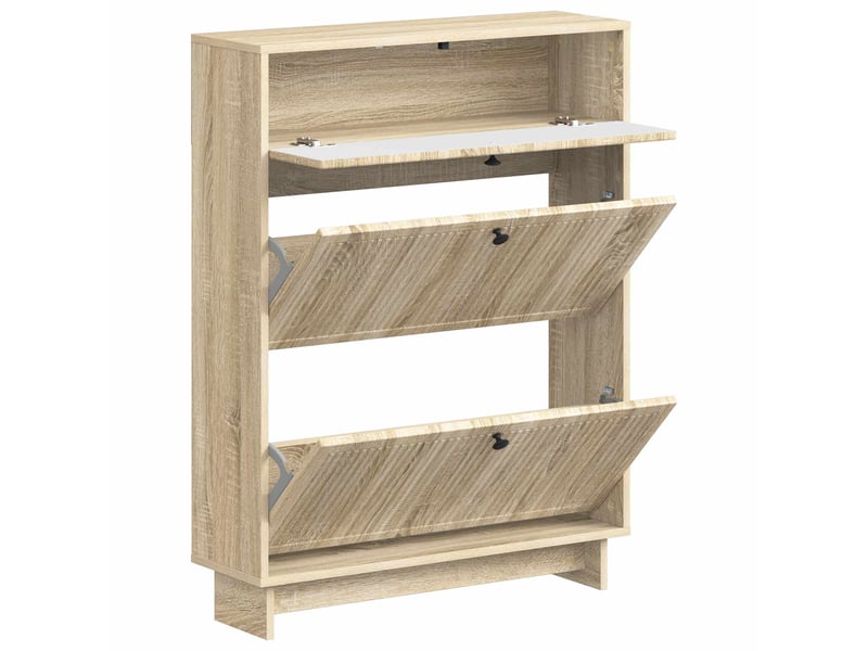  Meuble à chaussures, armoire à chaussures ede 78x24x103 cm bois d'ingénierie shl9974  - Conforama C