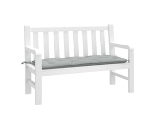 Coussin de banc de jardin, coussin d'assise gris clair mélangé 120x50x7 cm tissu cf52734