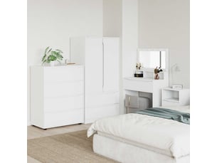 Armoire     <strong></strong> <strong></strong> coloris blanc largeur 80 cm