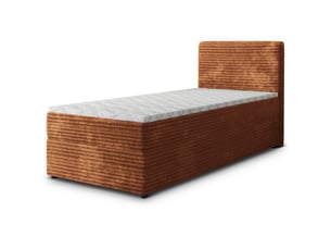 Lit avec rangement 90x200 cm <strong>MASSENO</strong>  <strong></strong> coloris marron