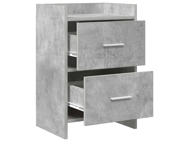  Tables de chevet - cabinet de chevet - table de nuit 2 pc gris béton 40 x 30 x 60 cm  - Conforama D