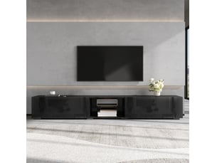 Meuble tv coloris noir 200 cm <strong>MAISENTIEL</strong> <strong></strong>