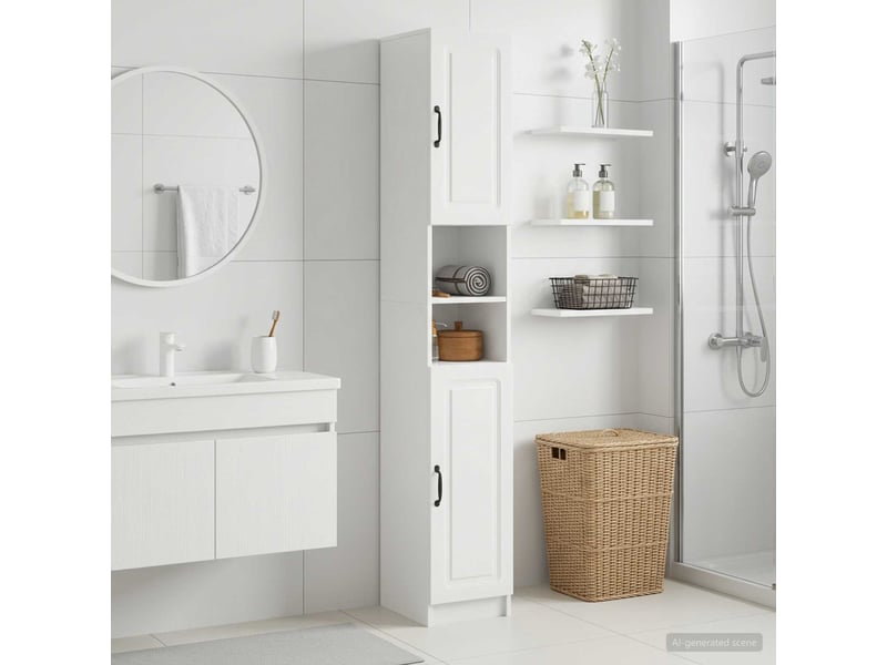  Colonne de salle de bain avec étagère ouverte utrecht shl472  - Conforama B