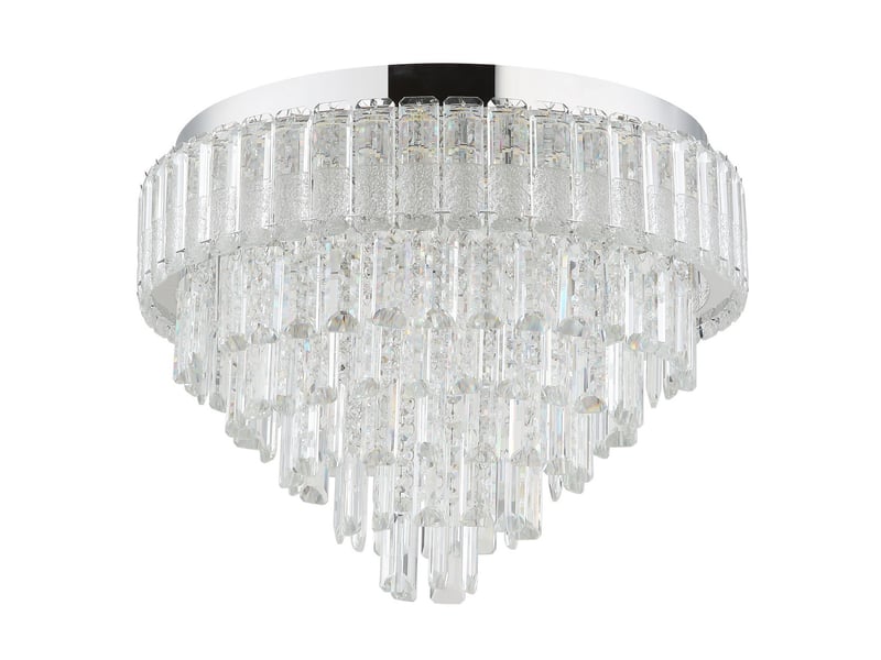  Globo crystalia plafonnier led chromé 50 cm, 27006000 k  - Conforama C