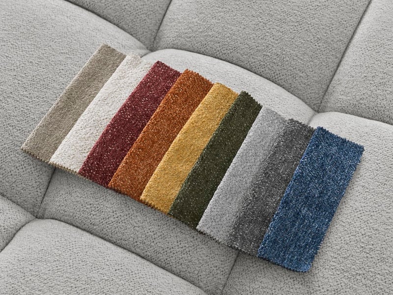  Bobochic canapé droit fixe 3 places everest tissu chiné gris clair EVEREST - Conforama C
