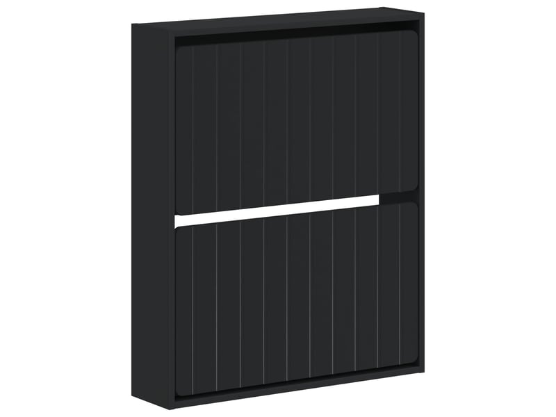 Meuble à chaussures mural, armoire à chaussures zwolle 71x17x86 cm noir  - Conforama A