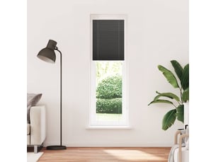 Store plissé, store de fenêtre noir 60x200 cm largeur du tissu 59,4 cm polyester cf46945