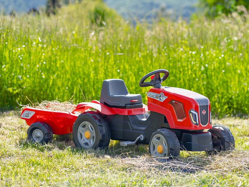  Tracteur enfant terra maxx rouge avec remorque 2 à 6 ans - falk  - Conforama B
