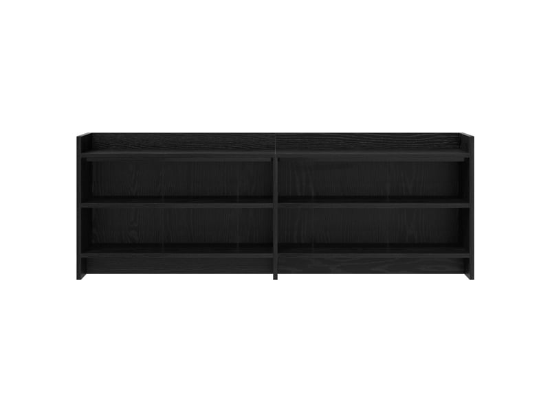  Meuble tv - banc tv - meuble de rangement 135 x 33 x 47 cm chêne noir bois d'ingénierie  - Conforama D