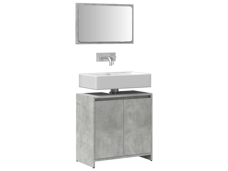  Ensemble de meubles de salle de bain 2 pcs gris béton cf63629  - Conforama B