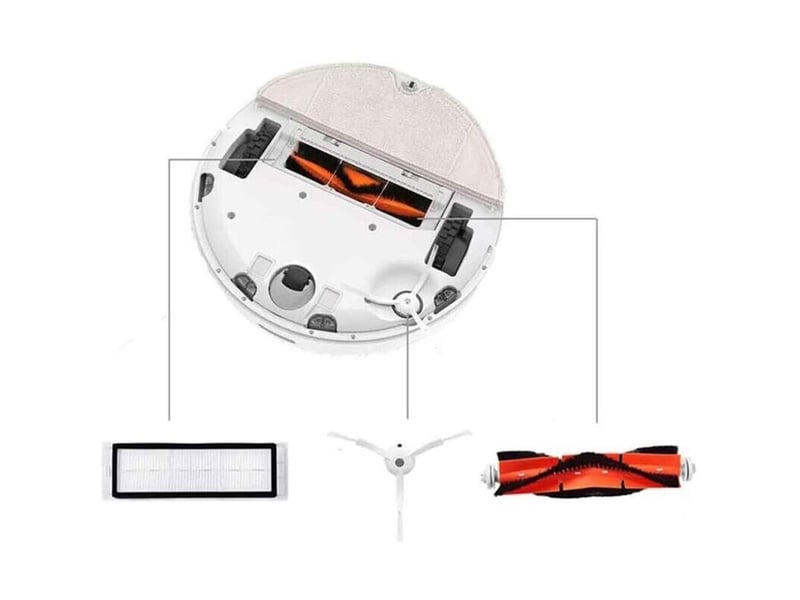  Lot 5 accessoires aspirateur xiaomi roborock s50 s51 s55 s5 s6 brosse filtre  - Conforama B